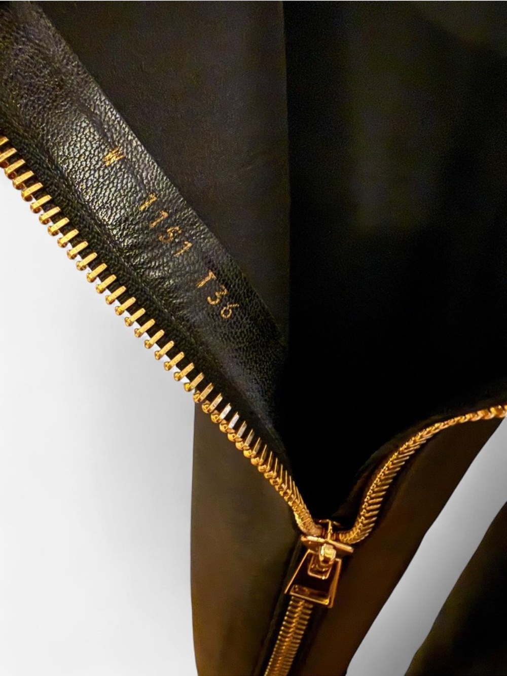 Tom Ford Black Over-the-Knee Boots with Gold Rear Zipper - Picture 7 of 14